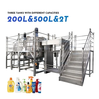200L+500L+2000L Gomogenizator Mikser mashinasi uchun loyiha